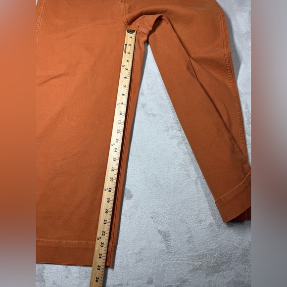 Madewell Curvy Slim Emmet Wide Leg Crop Nutmeg Burnt Orange Pants Size 31 - Picture 11 of 16